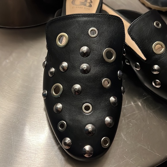 Gianni Bini Leather Studded Mules - Picture 6 of 6